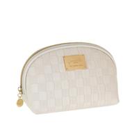 Camomilla Milano Busta Make-up Donna, Pouch Trucco, Collezione Beach Club, Misura M, Colore Bianco
