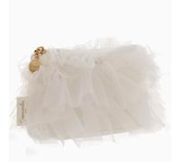 Camomilla Milano Busta Make-up Donna, Raso, Collezione Sugar Bow, Misura M, Colore Bianco