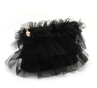 Camomilla Milano Busta Make-up Donna, Raso, Collezione Sugar Bow, Misura M, Colore Nero