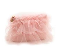 Camomilla Milano Busta Make-up Donna, Raso, Collezione Sugar Bow, Misura M, Colore Rosa