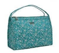 Camomilla Milano Busta Make-up Donna, Similpelle, Collezione Shell Shine, Misura L, Colore Turchese