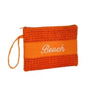 Camomilla Milano Busta Mare Donna, Pochette, Collezione Crochet Beach, Misura M, Colore Arancione