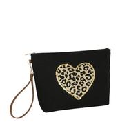 Camomilla Milano Busta Mare Donna, Pochette, Collezione Leo Heart, Misura L, Colore Nero