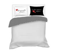 Camomilla Milano Home Completo letto Scritte d'Amore in raso di cotone