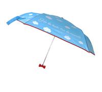 Camomilla Milano Mini Ombrello Pieghevole, Ombrellino con Fiocco, Colore Azzurro