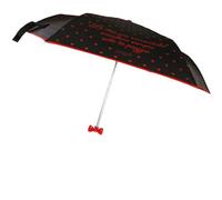 Camomilla Milano Mini Ombrello Pieghevole, Ombrellino con Fiocco, Colore Nero