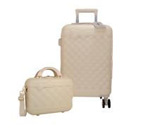 Camomilla Milano Set 2 pz Valigeria, Trolley (40 lt.) + Vanity Case (15 lt.), Materiale Rigido, Ruote Pivotanti, Collezione Ribbon, Colore Butter