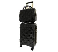 Camomilla Milano Set 2 pz Valigeria, Trolley (40 lt.) + Vanity Case (15 lt.), Materiale Rigido, Ruote Pivotanti, Collezione Bubble, Colore Nero