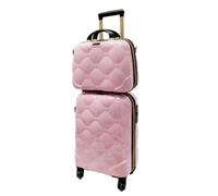 Camomilla Milano Set 2 pz Valigeria, Trolley (40 lt.) + Vanity Case (15 lt.), Materiale Rigido, Ruote Pivotanti, Collezione Bubble, Colore Rosa