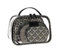 Camomilla Milano Set 4 pz Beauty Case Donna, Tessuto e PVC, Collezione Black is Back, Misura S, Colore Nero