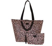 Camomilla Milano Set Borsa Mare Donna + Busta, Tessuto, Collezione Leo, Misura L, Colore Nero
