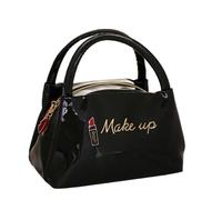 Camomilla Milano Vanity Case Donna, Similpelle, Collezione Make Up, Colore Nero