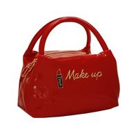 Camomilla Milano Vanity Case Donna, Similpelle, Collezione Make Up, Colore Rosso