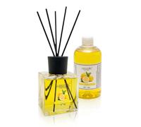 Camomilla Torino Diffusore Cubo Limone 500ml + Ricarica 500ml Italia | Profumo al Limone, Made in Italy, Set Diffusore + Ricarica, Con Bastoncini