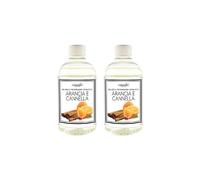 Camomilla Torino - Feifan Ricarica Profumo 500 ml per Lampada Catalitica 25 Fragranze Naturali e Intense ad Alto Concentrato di Essenza- Made in Italy (Arancia E Cannella, 2 Flaconi)