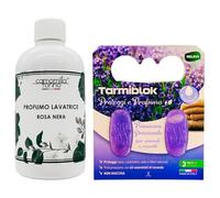 Camomilla Torino, Profumo Lavatrice, ROSA NERA 500ml + Tarmiblok, Proteggi e Profuma Per Armadi e Cassetti,Primavera Provenzale (Prof. Lavatrice+Tarmiblok)