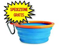 CAMON CIOTOLA PIEGHEVOLE DA VIAGGIO IN SILICONE 1500 ML CON MOSCHETTONE C037/3