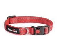 Camon Collare Low Tension Reflex - Un collare Camon rosso per la visibilità, 20 mm x 33/53 cm