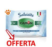 Camon Dog & Cat Salviette Delicate per Occhi Aloe - Camon Dog & Cat Salviette Delicate per Occhi Aloe - Confezione Da 15 Salviette - CONFEZIONE RISPARMIO