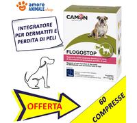 Camon Flogostop Cani Integratore per Dermatiti e Perdita Pelo 60 Compresse