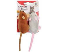 CAMON Gioco Gatto Topolini con Tasca per Catnip 2PZ