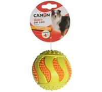 Camon Gioco per Cani Pallina in Gomma con Inserti in Lattice e Squeaker Diametro 8,5cm