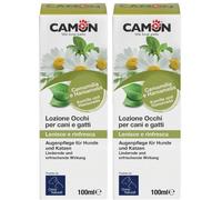 Camon Lozione Occhi Camomilla e Hamamelis per Cani e Gatti 2x100 ml Lo
