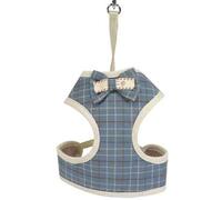 Camon Parure Pettorina e Guinzaglio per Cani con Fiocco Scottish Blue