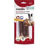 Camon Rolls di Pelle Bovina con Coniglio - 3 pezzi da 17 cm