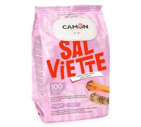 CAMON - Salviette Detergenti per Cani e Gatti, 30x17 cm, Fragranza Ambra | Confezione da 100 Salviette, Senza Alcool etilico né Parabeni, Made in Italy