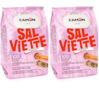 CAMON - Salviette Detergenti per Cani e Gatti, 30x17 cm, Fragranza Ambra (Confezione da 2)