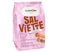 CAMON - Salviette Detergenti per Cani e Gatti, 30x17 cm, Made in Italy | Confezione da 100 Salviette, Fragranza Latte e Miele, Senza Alcool etilico né Parabeni
