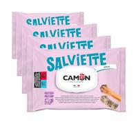 CAMON - Salviette Detergenti per Cani e Gatti, 30x20 cm, Fragranza Excel (Confezione da 4)
