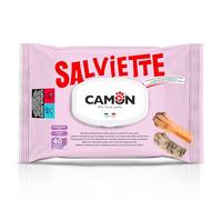 CAMON - Salviette Detergenti per Cani e Gatti, 30x20 cm, Fragranza Mirra | Confezione da 40 Salviette, Senza Alcool etilico né Parabeni, Made in Italy
