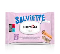 CAMON - Salviette Detergenti per Cani e Gatti, 30x20 cm, Fragranza Talco | Confezione da 40 Salviette, Senza Alcool etilico né Parabeni, Made in Italy