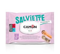 CAMON - Salviette Detergenti per Cani e Gatti, 30x20 cm, Made in Italy | Confezione da 40 Salviette, Fragranza Muschio Bianco, Senza Alcol né Parabeni