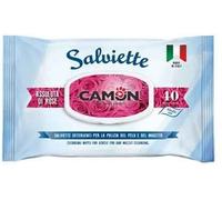 CAMON | Salviette Detergenti per Cani e Gatti, 30x20 cm, Confezione da 40 Pezzi, Fragranza Assoluta di Rose, Senza Alcool etilico né Parabeni, Made in Italy