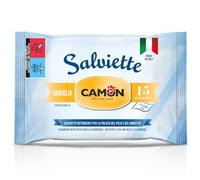 CAMON | Salviette Pocket Vaniglia, Box da 18 Pezzi, Salviettine Detergenti per Occhi e Orecchie di Cani e Gatti, Formula Delicata, 17x20cm