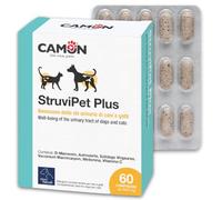 CAMON | StruviPet Plus, Alimento Complementare Dietetico per Cani e Gatti per il Benessere delle Vie Urinarie, 60 Compresse da 1g