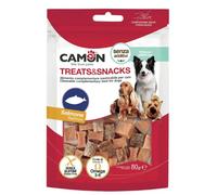 Camon Treats e Snacks per cani - Cubetti di salmone con pelle - 80 gr - 1° ORDINE? scegli lo sconto BZR5 / BZR20 + 200 punti fedeltà
