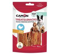 Camon Treats e Snacks per cani - Strisce di Pollo essiccate - 80 gr - 1° ORDINE? scegli lo sconto BZR5 / BZR20 + 200 punti fedeltà