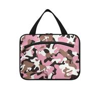 Camouflage Brown Pesca Hanging Makeup Bag per le donne con gancio, Designer Unisex Medicina Borse per le Signore Backpacking bolsas de maquillaje para Mujer L
