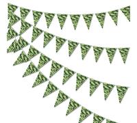 Camouflage carta Bunting, 3M Camo Pennant Banner con 10 bandiere triangolari per decorazioni di compleanno dell'esercito, forniture per feste militari, tema della giungla, caccia, campeggio, evato