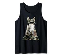 Camouflage Cavallo Camo Animal Hunter Wildlife Caccia Grafica Canotta