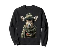 Camouflage Cervo Camo Animal Hunter Wildlife Caccia Grafica Felpa