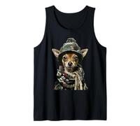 Camouflage Chihuahua Camo Animal Hunter Caccia Dog Graphic Canotta