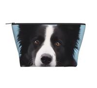 Camouflage Deer_1 Borsa per il trucco con stampa di cervo_1, borsa da viaggio per cosmetici, grande capacità, custodia portatile per il lavaggio, per riporre la camera da letto, Border Collie., One