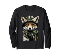 Camouflage Fox Camo Animal Hunter Wildlife Caccia Grafica Maglia a Manica