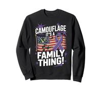 Camouflage It's A Family Thing Purple Up Military Kids Camo Felpa