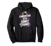 Camouflage It's A Family Thing Purple Up Military Kids Felpa con Cappuccio